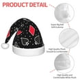 thumbnail image 4 of Haiem Card Suits Pattern Santa Hat Confortable Velvet Christmas Hat for Christmas Party Favors Fit for Adults and Kids, 4 of 6