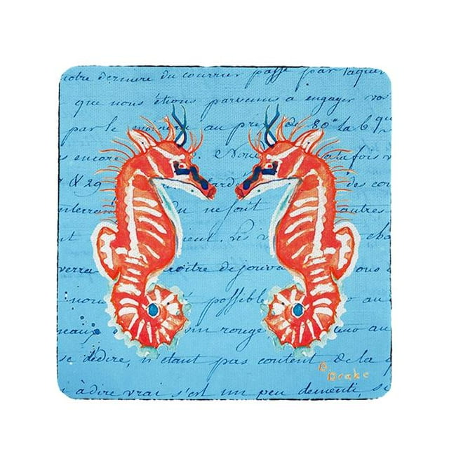 Betsy Drake CT100B Corail Coaster de Cheval de Mer - Lot de 4