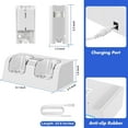 thumbnail image 6 of Charging Dock Station for Wii/Wii U, Charger Stand for Wii Remote with 2 Rechargeable Battery & Charging Cord-White, 6 of 7