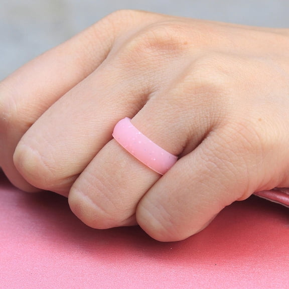 OFFIGAM 4Pcs Silicone Rings Women Assorted Color Charming Waterproof Wedding Ring Replacement