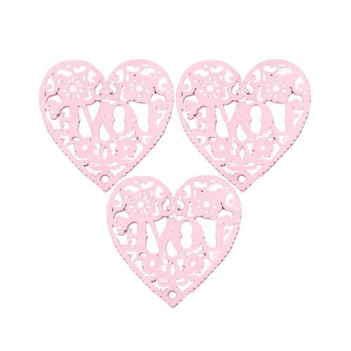 Regalos Del Día de San Valentín,Ornamento Colgante de Árbol de Recuerdo de Máscara en Forma de Corazón de 10Pcs,Decoración de Madera para Parejas Familiares,Conjunto de Decoración de Fiesta de Anivers