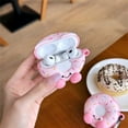 thumbnail image 3 of ZHaobin Cute Cartoon Donut Case for AirPods 4 Airpod 1 2 3 Pro Pro2  Bluetooth Earbuds Charging Box Protective Earphone Case Cover (pink,for AirPods 3), 3 of 6