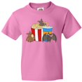thumbnail image 3 of Inktastic Movie Loving Bats with Popcorn and Soda Youth T-Shirt, 3 of 5