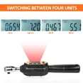 thumbnail image 4 of yeacher Compact Digital Torque Wrench with Silicone Buttons - Multi-Unit Switch (N.m/kgf.cm/lbf.ft/lbf.in) - No Battery Included - EWM-R-10 in Black & Orange, 4 of 7