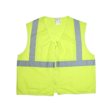 

Mutual Industries High Visibility Sleeveless Safety Vest ANSI Class R2 Lime X-Large (84900-0-104)