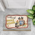 thumbnail image 4 of Welcome Australian Shepherd Back to School Vintage Retro Doormat Aussie Dog Lover Gifts Indoor Outdoor Welcome Mat - 02012, 4 of 5