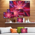 thumbnail image 3 of Shining Red Purple Exotic Flower - Floral Canvas Art Print, 3 of 4