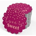 thumbnail image 4 of Inkdotpot Pack Of 100 Love Is Sweet Wedding Favor Paper Tags Craft Real Rose Gold Foil Hang Tags, 4 of 7