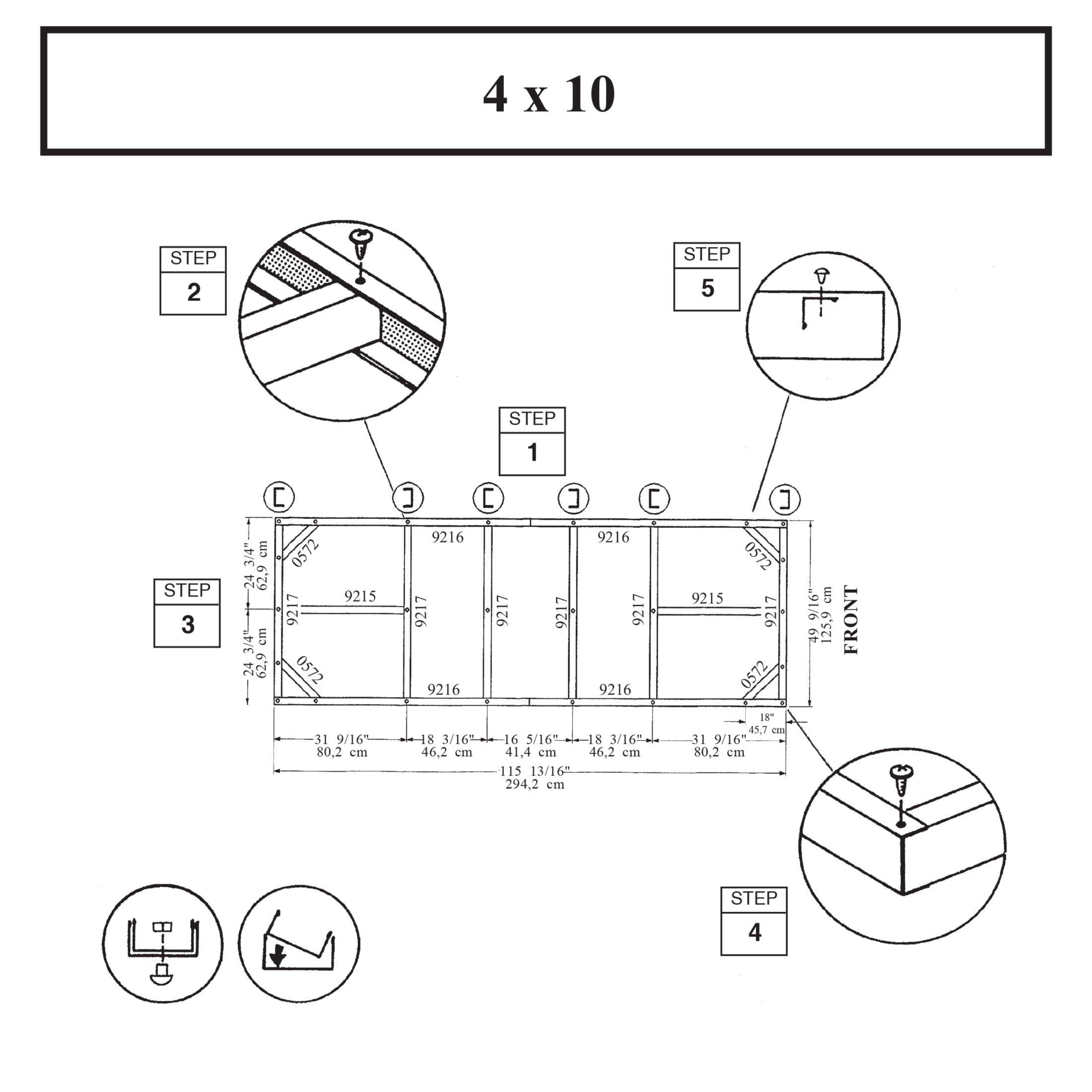 Arrow Grey Shed Base Kit