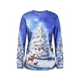 thumbnail image 2 of Skksst Women's Long Sleeve Sweatshirt Pullover Christmas Xmas Print Blouse Tops, 2 of 4