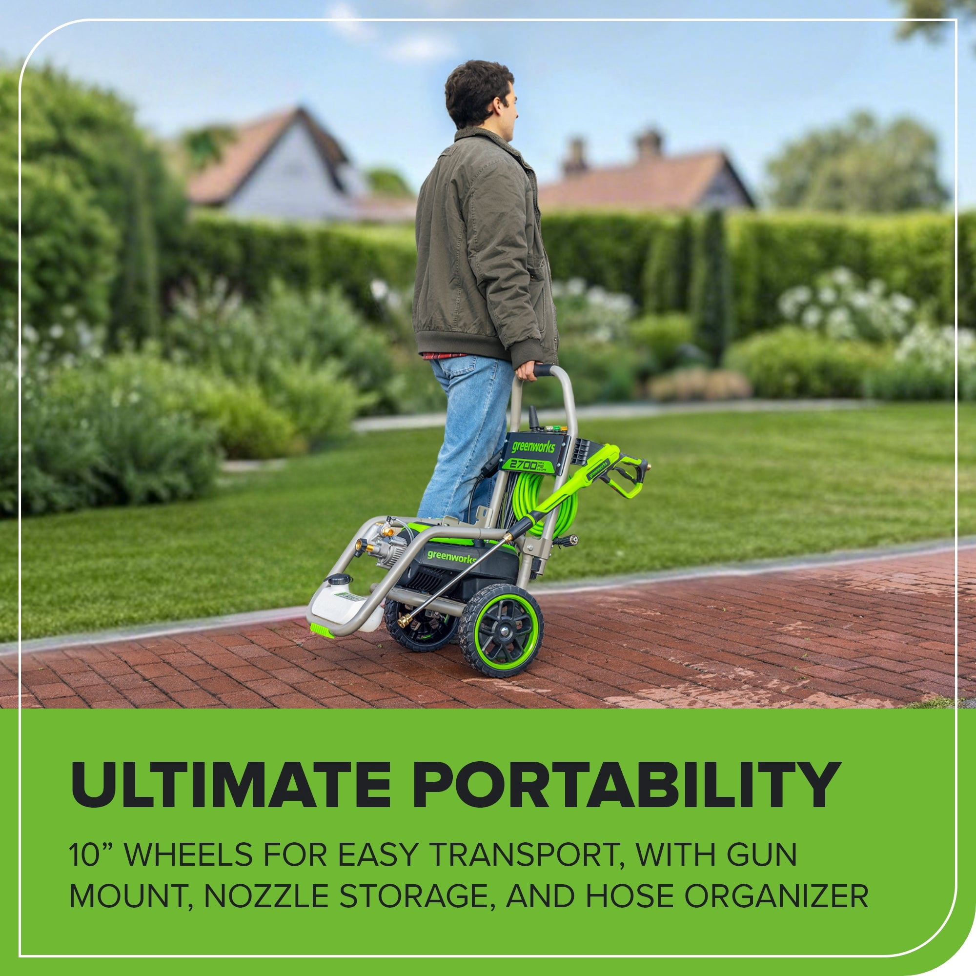 Greenworks Brushless 2700 PSI 2.3 GPM Max/ 1.2 GPM Electric Pressure Washer