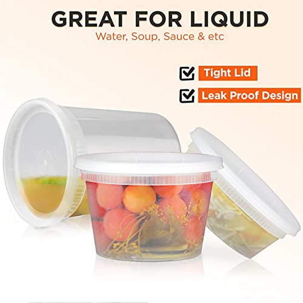 Golden Rabbit deli containers with lids - food storage containers - clear freezer  containers, 36-pack bpa free plastic 8, 16, 32 oz