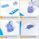 thumbnail image 2 of Flotador para piscina, hamaca flotante inflable de 2 piezas, salón acuático inflable, silla flotante plegable para piscina, accesorios para piscina, con inflador (azul+naranja) ER, 2 of 5