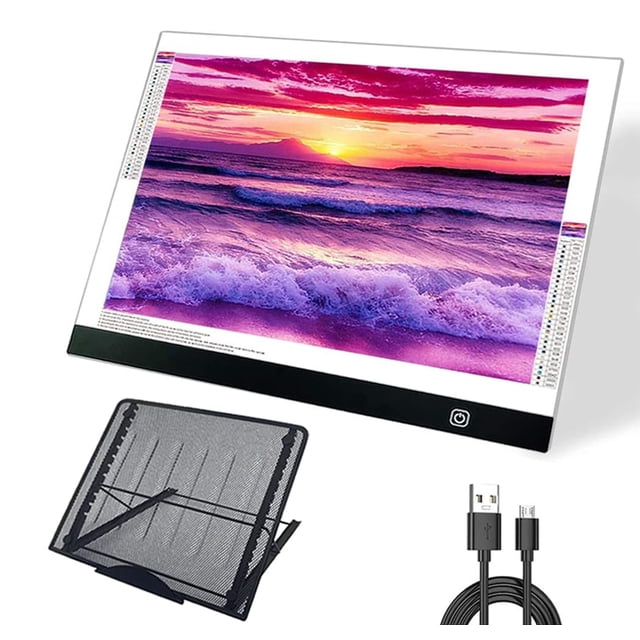 Kit de mesa de luz Sponake A3S con soporte metálico para pintura de diamantes