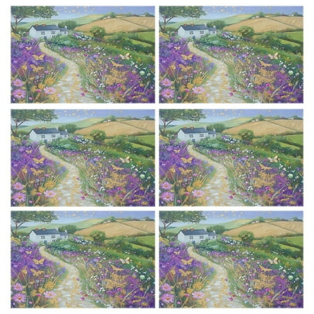 

Village Scene 6-Piece 12x18in Durable Place Mats Heat-Proof and Non-Slip