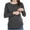 Dark Gray, variant on Sentmoon Cute Maternity Clothes Oversized Crew Neck Stretchy Nursing Tops Solid Color Long Sleeve Breastfeeding Shirts Casual for Relaxing at Home White XXL