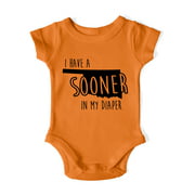 In My Diaper I Have A Sooner Oklahoma State Sports Pride Baby One Piece