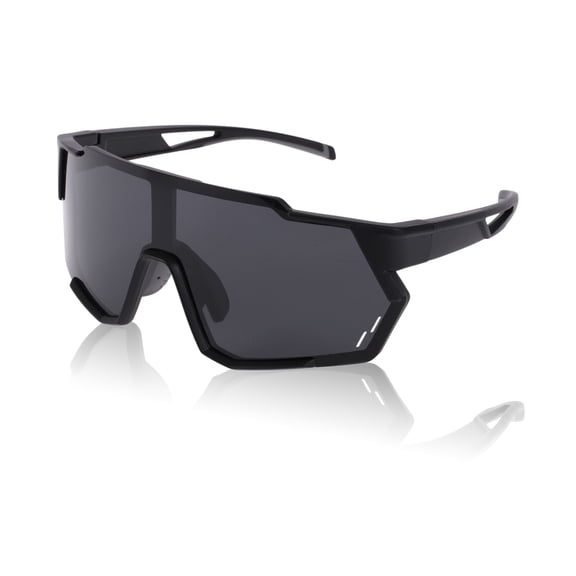 Unique Bargains 1 Pc Motorcycle Riding Goggles Anti-glare Tri-Acetyl Cellulos PC UV400 Outdoor Sports Sunglasses for Motocross Dirt Bike ATV Black Frame Black Lens
