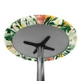 thumbnail image 7 of SEANATIVE 2 PCS Cocktail Table Cloth 24 x 24 Inch Round Cocktail Tablecloth with Elastic Edged Fitted Spandex Small Round Table Topper Covers for Picnic Party Bar Pub, Pink Yellow White Lily Flower, 7 of 7