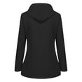thumbnail image 5 of DENGDENG Womens Rain Coat Casual Lightweight Waterproof Rain Jacket with Hood Hooded Windbreaker Long Outdoor Hiking Raincoats Black XXL, 5 of 5