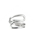 thumbnail image 4 of Open Loop Hook Modern Thumb Ring .925 Sterling Silver Band Jewelry Female Male Unisex Size 9, 4 of 4
