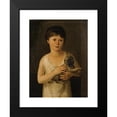 thumbnail image 2 of Jeanne Elisabeth Chaudet 19x24 Black Modern Framed Museum Art Print Titled - Portrait of a Little Girl with Her Carlin, 2 of 5