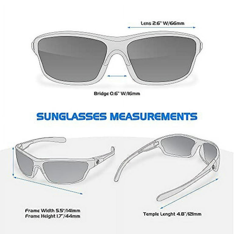 Polarized Wrap Around Sport Sunglasses for Men Women - UV400 Running  Cycling Fishing Driving Sun Glasses