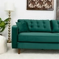 thumbnail image 7 of Ophelia Mid Century Modern Furniture Style Green Velvet Living Room Couch, 7 of 7