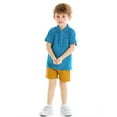 thumbnail image 3 of ETHAN Toddler Boy Cotton Summer Short Sleeve T-Shirt and Short Set White 2T, 3 of 7