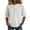 282-Blanc, variante sur Craaazy Hauts à Manches Courtes pour Femmes Coupe Ample Couleur Unie Col Henley Blouse Décontractée avec Poche et Détail de Bouton Respirant pour l'Été Tenue Quotidienne