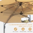 thumbnail image 4 of Domi Outdoor 9.68FT Outdoor Round Cantilever Umbrella with Center Pole, UV-Resistant Canopy, Wind Vent, Tilt & Crank System—Ideal for Patio, Garden, Deck, Pool, Outdoor Dining, 4 of 7