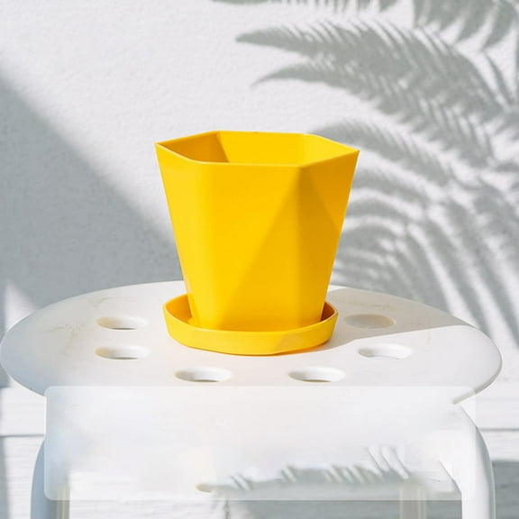 1X Flower Pot,Pot Resin Pot Flower Household Plastic Balcony Large Flower Thicken Patio & Garden Clearance Sale