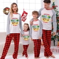 thumbnail image 4 of Pijamas familiares navideños a juego, conjuntos de pijamas a cuadros blancos y negros de ciervo, Navidad en julio, 4 of 4