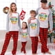 thumbnail image 4 of Pijamas familiares navideños a juego, conjuntos de pijamas a cuadros blancos y negros de ciervo, Navidad en julio, 4 of 4