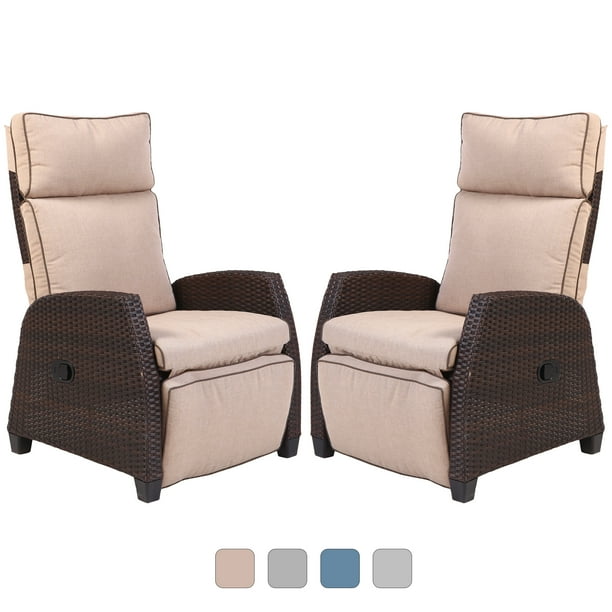 Grand patio Outdoor Recliners Set of 2 Patio Recliner Chair, All