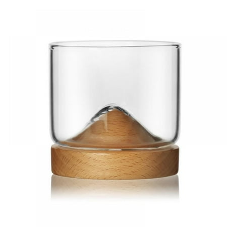 

Small Mountain Lrish Whiskey Glasses Set Old Fashioned Glasses With Wooden Base Unique Gift For Whiskey Bourbon Scotch Lovers
