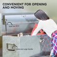 thumbnail image 4 of 48 Inch Aluminum Truck Bed Tool Box, 33 Gal Heavy Duty Diamond Plate Trailer Tongue Storage Box with Gas Struts and Lock, Silver Metal Organizer for RV, Truck or Garage, 4 of 7