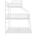 thumbnail image 3 of Metal Twin XL/Full XL/Queen Triple Bunk Beds Frame with Long and Short Ladder & Full-Length Guardrail, Space-Saving, No Box Spring Needed, Noise Free, 3 of 7