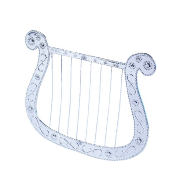 Silver Angel Harp Prop - Plastic - Costume Accessory - One Size