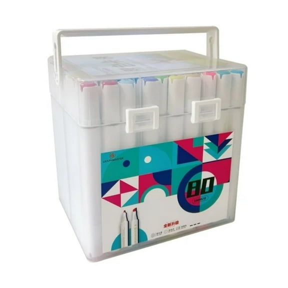 UU&T 80 Colors Dual Tip Alcohol Markers, Drawing Outline Markers with Case for Sketching and Card Making