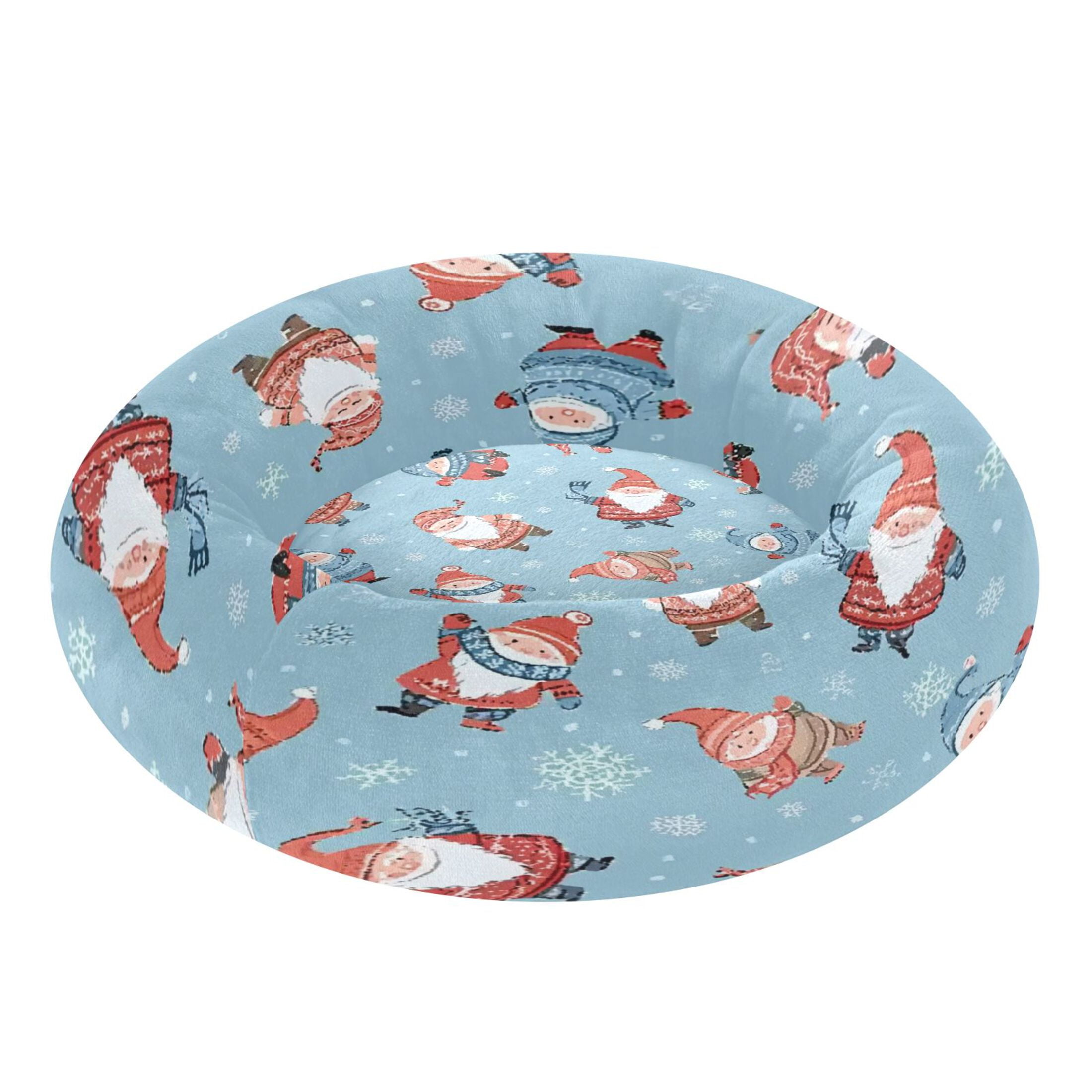 Iauyy Pet Couch Donut Cat Bed for Indoor Cats/Small Dogs Washable & Machine with Non-slip Bottom Calming Cat Furniture, Fantasy-style Hat (XS)