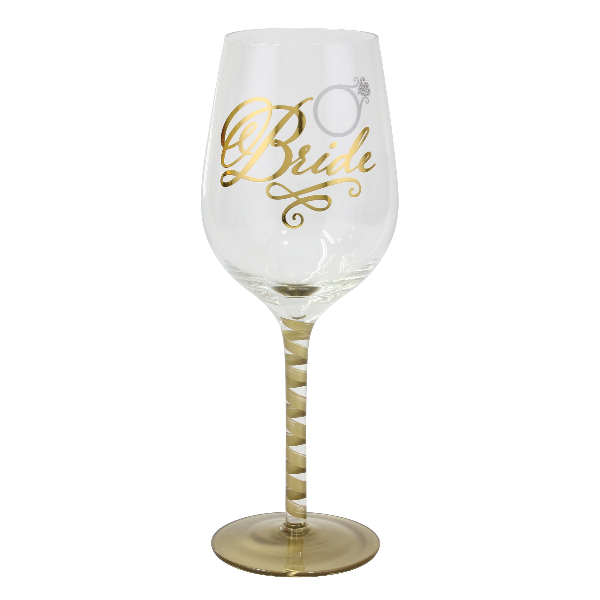 bride wine glass
