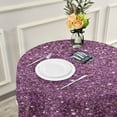 thumbnail image 6 of SKYSONIC Purple Round Tablecloth,Washable Oil Proof Table Cover for Kitchen Holiday Party Wedding Picnic Decoration, 6 of 7