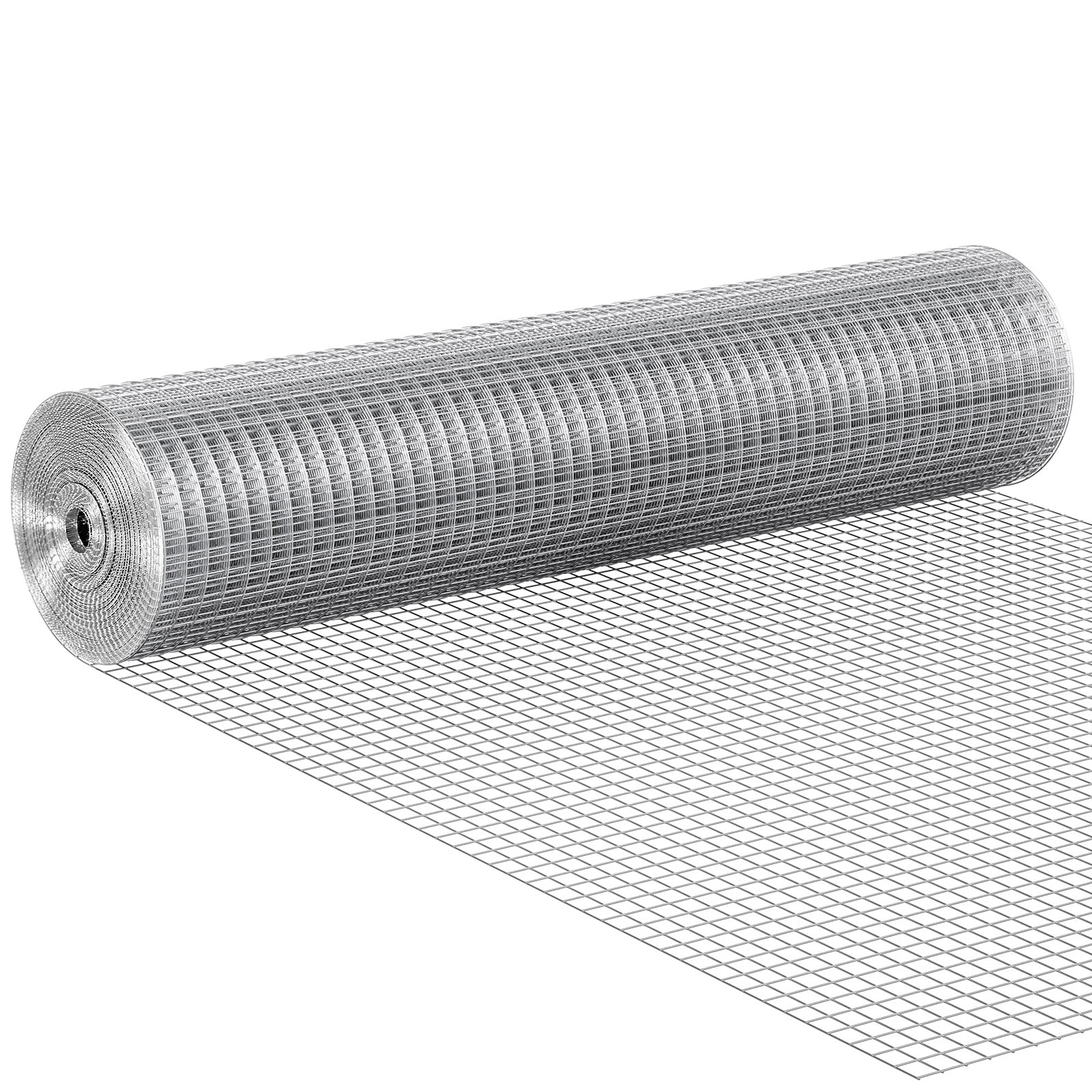 Hardware Cloth 24x25ft 1/2 Inch Mesh Galvanized Low-Carbon Steel for Garden Fencing Animal Barrier