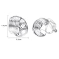 thumbnail image 5 of Yoursfs Irregularity Textured Chunky Clip on Earrings for Women Silver Double Half Hoops Clip Earrings White Gold Plated Fashion Jewelry, 5 of 6