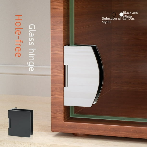Bisagra de vidrio que no se abre para puerta de gabinete de vino Bisagra para vitrina Clip de vidrio templado sin marco Clip para puerta de gabinete para mascotas Hojas sueltas