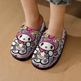 thumbnail image 7 of Kids Slippers Kuromi And My Melody House Slippers Warm Soft Plush Slipper Anti-Slip Winter Fluffy House Shoes for Boys Girls, 7 of 7
