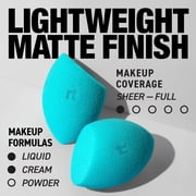 Real Techniques Miracle Airblend Sponge, Makeup Blending Sponge for Liquids & Creams, Blue, 1 Count