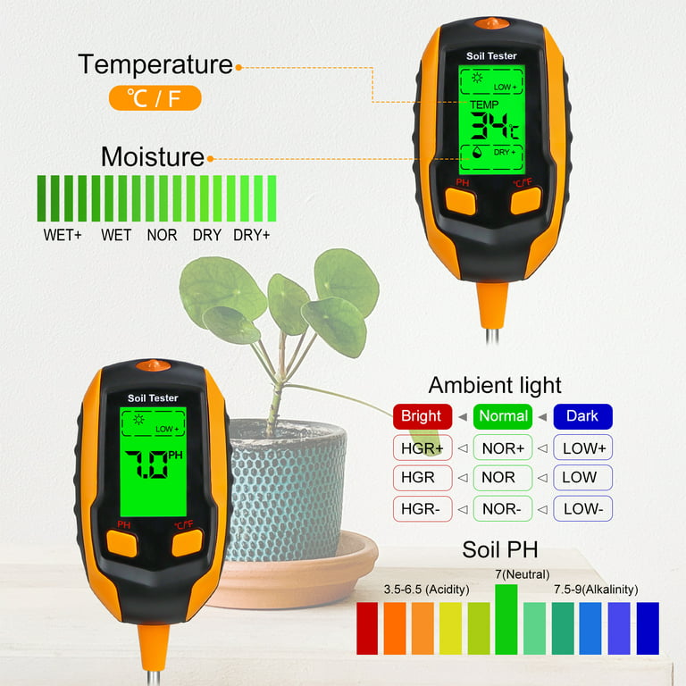 Intelligent Soil Moisture Tester Humidity Meter Farm Lawn Plants