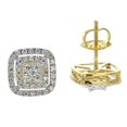 thumbnail image 2 of 10K Yellow Gold Diamond Earrings 0.54CTW Diamonds for Women and Men, 2 of 2